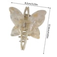 thumbnail image 3 of Lovely Hair Claw Multiple Color Butterfly Shape Hair Clip for Woman Camping Side Braids Hair Delicate Jaw Clip for Girl milk coffee, 3 of 5