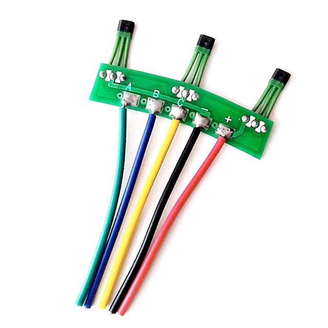10 Piezas de Sensor Hall para Vehículo Eléctrico, 10G, 3144, 3143, Cable de Motor, Placa de Piezas de PCB con Cables de 120 Grados, Panel Eléctrico