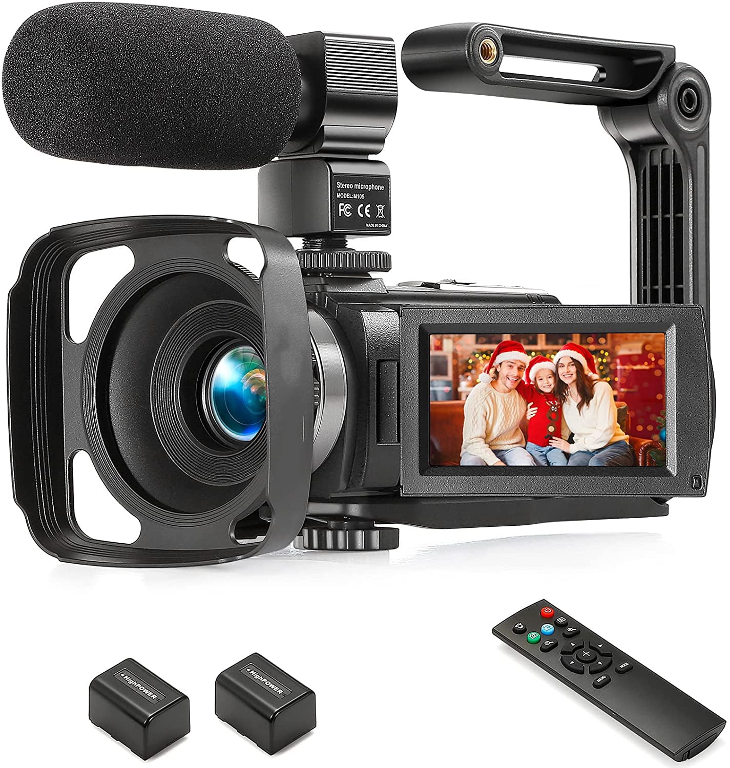 cine ajustar Fuerza motriz Camcorder 1080P Video Camera L-Link 36MP 3.0 Inch IPS Touch Screen IR Night  Vision 16X Digital Zoom Camcorder with External Microphone Handheld  Stabilizer Remote Control - Walmart.com