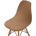 thumbnail image 1 of Corduroy Scandinavian Dining Room Chair Covers, Armless Chair Slipcovers Shell Chairs Covers Removable Washable for Kitchen, Bedroom, Living Room (Camel,1 PC), 1 of 8