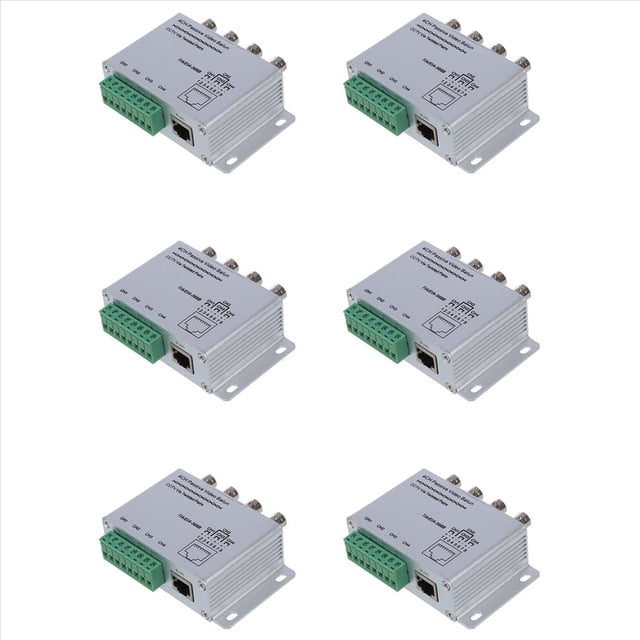 6X UTP 4 Channel Passive Video Balun Transceiver,6 x UTP Passive Balun; 6 x Manual