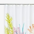 thumbnail image 6 of Shower Curtain Nautical Coastal Shower Curtain 72 x 72 Inch Sea Plants Starfish Seashell Coral Pattern Shower Curtain for Bathroom Décor Water Repellent Ocean with 12 Hooks 1 Panel, 6 of 6