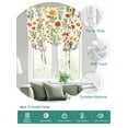 thumbnail image 2 of Spring Floral Tie Up Curtains for Windows 63 Inch Length Balloon Curtains Kitchen Adjustable Balloon Window Shade Country Summer Botanical Tie Up Valance Bathroom Curtain Window 46"x63", 2 of 6