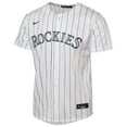 thumbnail image 2 of Youth Nike  White Colorado Rockies Home Replica Jersey, 2 of 3