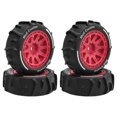 thumbnail image 2 of Yinanstore 4 Pcs Roues de Buggy RC Tous Terrains 2.8x1inch Pneus Sable RC de Remplacement pour 1/14 Pcs de Rechange Accessoires Professionnel Robustes Rouge, 2 of 8
