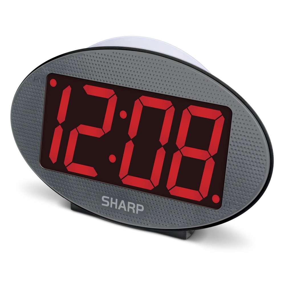 Sharp 3" Red LED Clock with Night Light