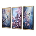 thumbnail image 3 of Designart "Pointillism Art of Enchanted Winter Frost II" Animals Framed Wall Art Set Of 3 - Multi-Color Forest Winter Frame Gallery Set For Office Decor, 3 of 7