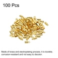 thumbnail image 3 of 100Pcs Cord End Caps 3.5mm End Cap Barrel Beads Kumihimo End Caps Brass for Jewelry Making 4mm Length Gold, 3 of 5