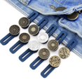thumbnail image 2 of 5pcs Button Extender For Pants, Adjustable Waist Button, Retractable Waistband Expander, Random Color, No Sew Buttons, Easy To Use And No Tools Require, Non-elastic, Extended Length Is 0.71in, 2 of 4