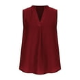thumbnail image 5 of GERsome Tank Tops for Women V Neck Solid Color Sleeveless T Shirts Womens Summer Office Work Shirts Tops S-3XL, 5 of 6