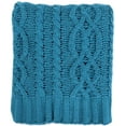 thumbnail image 4 of Battilo Teal Blue Throw Blanket,Chenille Cable Knit Throw Blankets,Cozy Decorative Turquoise Throw,Housewarming Gifts,51"x67", 4 of 6
