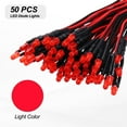thumbnail image 2 of 50pcs 3mm LED Diode Lights, Single Flash Red Round Transparent DC 12V, 2 of 6