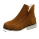 thumbnail image 5 of Botas de nieve de invierno para mujer, botas de algodón de suela gruesa y tacón plano de talla grande, botas cortas cálidas de color liso para mujer, 5 of 5