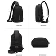 thumbnail image 5 of Bolso bandolera Bolso de hombro pequeño para hombre con puerto de carga USB Bolso de viaje Bolso de pecho ligero, 5 of 5