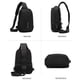 thumbnail image 5 of Bolso bandolera Bolso de hombro pequeño para hombre con puerto de carga USB Bolso de viaje Bolso de pecho ligero, 5 of 5