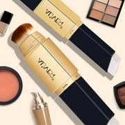 Aliver Foundation Stick Makeup 2-in-1 Color Changing Foundation Stick Flawless Concealer with Cosmetic Brushes, Ivory White