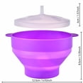 thumbnail image 2 of Silicone Microwave Popcorn Maker Bowl Heat Resistant Popcorn Bucket with Vent Lid for Home Snack, 2 of 5