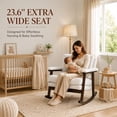thumbnail image 3 of Rocking Chair, PAPROOS Teddy Upholstered Rocker Chair, Glider Rocker Accent Chair with Cushion, Rocking Chair for Nursery, Armchair Reading Chair for Living Room Bedroom, White, 3 of 8