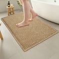 thumbnail image 2 of Debonair Waffle Bathroom Rugs Ultra-Soft Non-Slip Bath Mat Super Absorbent Quick Dry Bath Rugs for Bathroom Floor Machine Washable Bathroom Mats with Tassels Boho Bathroom Decor 17"x24" Brown, 2 of 6