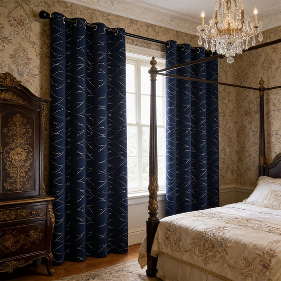 MMJ Blackout Curtains Solid Color Thermal Insulated Soundproof for Bedroom Curtains Room Decor 83.9x52in