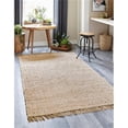 thumbnail image 1 of Unique Loom 3138919 8 x 10 ft. Assam Braided Jute Rectangular Rug, Natural, 1 of 1