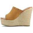 thumbnail image 3 of Journee Womens Yari Platform Espadrille Wedge Sandals, 3 of 10