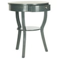 thumbnail image 3 of SAFAVIEH Kendra Contemporary Round Pedestal End Table with Drawer, Steel Teal, 3 of 6