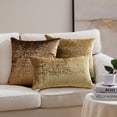 thumbnail image 5 of Phantoscope Set of 2 Sparkling Velvet Throw Pillow Covers 12 x 20, Soft Gold Glitter Decorative Cushion Covers for Couch Bed Chair, Gold, 5 of 8