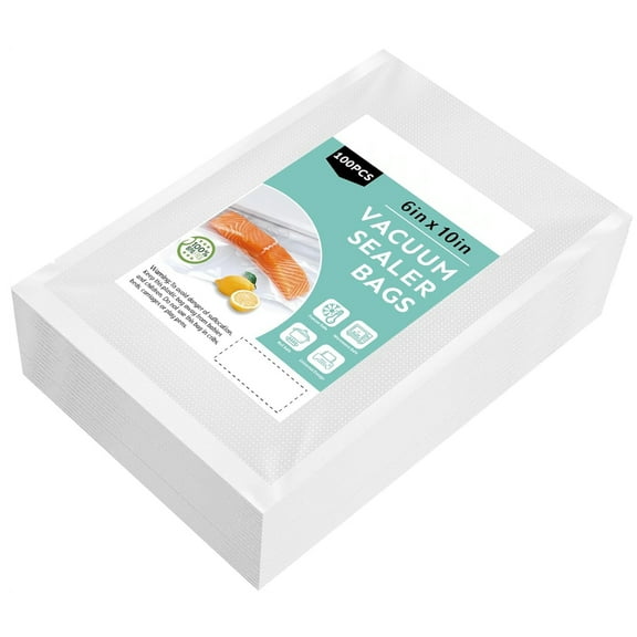FungLam Vacuum Sealer Bags 100 Pint 6" x 10", BPA Free & Commercial Grade Vacuum Sealer Bag, Embossed 4 Mil Vacuum Food Storage Bags