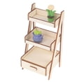 thumbnail image 4 of 3x 1/12 Escala Casa De Muñecas Mini Soporte De Flores De Madera Estante Suministros De Jardín De Hadas, 4 of 8