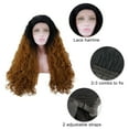 thumbnail image 6 of Unique Bargains Lace Front Wigs for Women 24" Black Gradient Matte Brown Long Water Wave with Wig Cap, 6 of 8