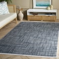 thumbnail image 2 of SAFAVIEH Mila Heidi Geometric Striped Polyester Area Rug, Blue/Gray, 4' x 6', 2 of 8