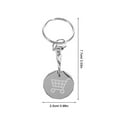 thumbnail image 2 of SHISUYAN 6Pcs Shopping Cart Token Stainless Steel Trolley Tokens Small Shopping Trolley Tokens with Keychains, 2 of 8