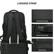 Travelhouse Travel Backpack for Men & Women Hiking Outdoor Carry On with Packing Cubes(Black)