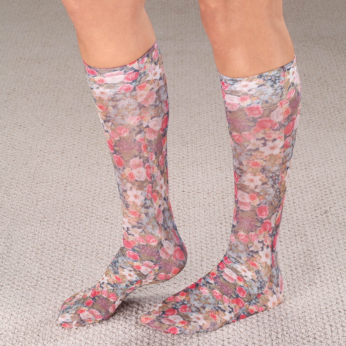 Celeste Stein Compression Socks 20-30mmHg, Antique Floral, Queen