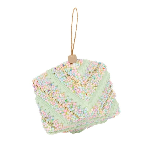 Taicans ‌Festive Macaron Christmas Tree Ornaments - 2 Pack Colorful Foam Hanging Pendants (4"x3.15"),Lightweight Holiday Decor,Stocking Stuffer Gift for Xmas Party Decorations‌