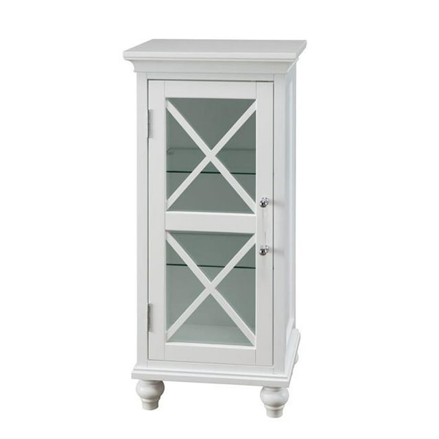 Elégant Home Fashions ELG-633 Bleu Ridge Floor Armoire à une Porte en Blanc