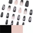 thumbnail image 6 of 24 Pieces Fall Flower Press on Nail Coffin False Nail Glossy Acrylic Nail Winter Stick on Nail for Women Girls Manicure, 6 of 10
