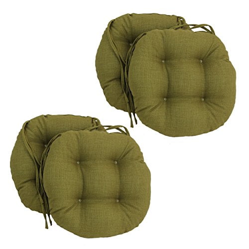 Blazing Needles 16 Inch Round Indoor Outdoor Chair Cushions Set Of 4 X Emerald Com Blazing Needles 16 Inch Round Indoor, 16 Inch Round Patio Chair Cushions