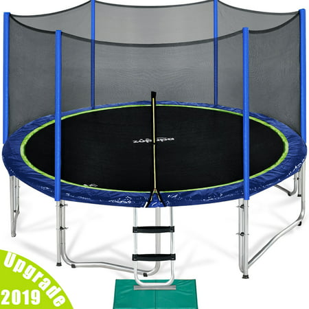 Zupapa 2019 Upgraded 15FT Trampoline with enclousre net ladder assembly tools, TUV (Best 10ft Trampoline 2019)