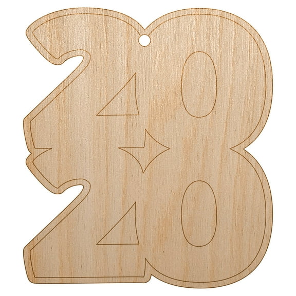 2020 Stacked Graduation Wood Holiday Christmas Tree Ornament Unfinished DIY Pre-Drilled Craft