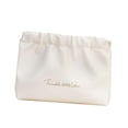 thumbnail image 3 of Monedero organizador de corbatas para el pelo, minibolso informal portátil para maquillaje, cartera pequeña para tarjetas de identificación, joyería, Blanco, 3 of 8