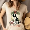 thumbnail image 4 of Border Collie Dog Graphic T-Shirt | Cute Puppy Tee for Men Women Kids, Dark Heather, Size L, 4 of 6