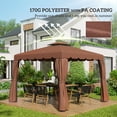 thumbnail image 6 of Outsunny 10' x 10' Gazebo Replacement Canopy, Double Roof Gazebo Top Cover (TOP ONLY), Coffee, 6 of 9