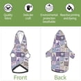 thumbnail image 6 of Fotbe Lavender Flowers Print Small Dog Sweater Hoodies Pet Grey Hooded Soft Fleece Sweatshirts with Pocket Fall Winter Puppy Cat Sweaters Warm Clothes-Small, 6 of 7
