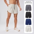thumbnail image 6 of FEOYA Men's Summer Sweat Shorts Male Breathable Quick-Dry Inter Drawstring Basketball Shorts Elastic Waist Training Shorts Lightweight Gym Shorts with Pockets XXL Beige, 6 of 9