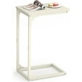 thumbnail image 1 of VASAGLE Mesa Auxiliar, Mesa de Sofá en Forma de C, Bandeja de TV, Marco de Metal, Salón, Dormitorio, Blanco Crema, 1 of 5