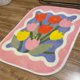 thumbnail image 3 of Bathroom Rug Bath Mat Beautiful Pink Tulip Dreamy Transparent Flower Extra Absorbent Bath Mat Non Slip Microfiber - 15'x23', 3 of 4