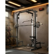 JoanKaren all-in-one Smith Machine with Cable Crossover System,1000 lbs Multifunctional Squat Rack for Home Gym Strength Training