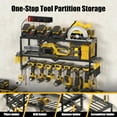 thumbnail image 4 of Power Tool Organizer for Tool Storage  Drill Holder Wall Mount with Charging Station  Tool Holder and Storage Rack for Garage Organization  Heavy Duty Metal Tool Shelf with Battery Holder, 4 of 8